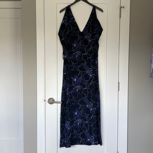 Club Monaco floral print silk maxi dress